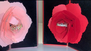 Blossoming Red Rose Ring Box